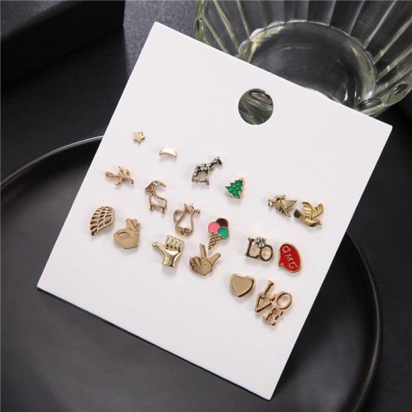 1619751435429.jpg Mini Set Earrings Female Korean Style Simple Student Trend Earrings