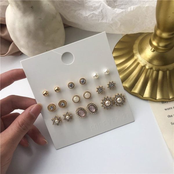 1619751443176.jpg Mini Set Earrings Female Korean Style Simple Student Trend Earrings