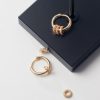 Temperament Sweet Small Circle Earrings Fashion Diamond Geometric Earrings