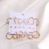 Inlaid Pearl Ladies Earrings French Vintage Gold Earring Set