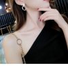 Rhinestone Dripping Circle Earrings
