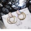 Rhinestone Dripping Circle Earrings
