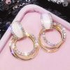 Rhinestone Dripping Circle Earrings