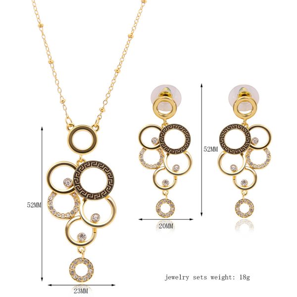 European And American Foreign Trade Accessories 18K Gold Jewelry Set