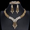 New Fashion Alloy Jewelry Set Necklace And Earrings Four Piece Set