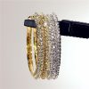 Diamond Double Row Large Circle Earrings