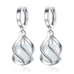 Retro Ethnic Cat's Eye Stone Ear Jewelry