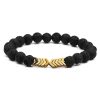 8mm Energy Stone Small V Volcanic Stone Bracelet