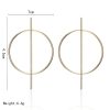 Large Openwork Circle Earrings, Simple Long Fashion Accessories, Factory Direct Sale,