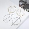Large Openwork Circle Earrings, Simple Long Fashion Accessories, Factory Direct Sale,