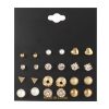 European And American Cross-Border New Tassel Earring Set Six-Piece Set