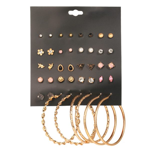 1621329860658.jpg 20 Pairs Of Combination Earrings Set With Multi-Element Crystal