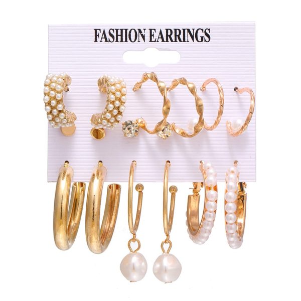 Earring Set Stylish Simple Retro Acrylic