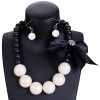 Bowknot Resin Necklace Set