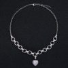 Luxury Gold Color Jewelry Set Cubic Zirconia Heart Bracelets Choker Necklace Sets For Women Wedding Bridal Jewelry Bijoux Femme