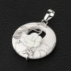 Lucky Buckle Inlaid Flower Nostalgic Stone Pendant Semi-precious Stone Jewelry Amethyst Pendant