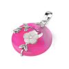Lucky Buckle Inlaid Flower Nostalgic Stone Pendant Semi-precious Stone Jewelry Amethyst Pendant