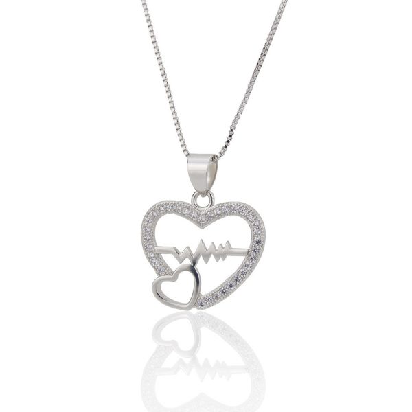 Romantic Heart Jewelry Set Earrings Earrings Necklace