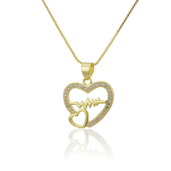 Romantic Heart Jewelry Set Earrings Earrings Necklace