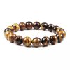 Matte Black Frosted Tiger's Eye Stone Volcanic Stone Beaded Bracelet Natural Stone Citrine Yoga Bracelet