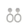 Exaggerated Circle Embossed Ladies Earrings