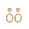 Exaggerated Circle Embossed Ladies Earrings