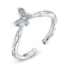 Hot Style Butterfly Necklace  Ring Set Fashion S925 Platinum Plated Two-Piece Jewelry Set