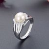 Pearl Jewelry Set S925 Silver Shell Beads Pendant Girls Fashion Zircon Earrings Freshwater Beads Ring Wholesale