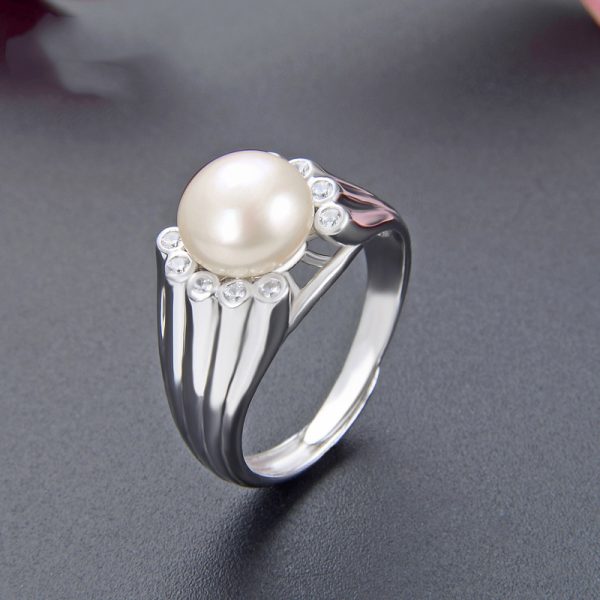 Pearl Jewelry Set S925 Silver Shell Beads Pendant Girls Fashion Zircon Earrings Freshwater Beads Ring Wholesale