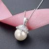 Pearl Jewelry Set S925 Silver Shell Beads Pendant Girls Fashion Zircon Earrings Freshwater Beads Ring Wholesale
