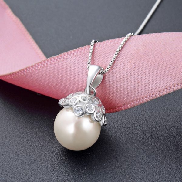 Pearl Jewelry Set S925 Silver Shell Beads Pendant Girls Fashion Zircon Earrings Freshwater Beads Ring Wholesale
