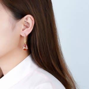 South Red Stone Drop Earrings