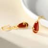 South Red Stone Drop Earrings