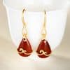 South Red Stone Drop Earrings