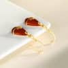South Red Stone Drop Earrings