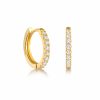 1623485445948.jpg S925 Sterling Silver Geometric Round Micro-Set Earrings