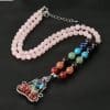 Natural Crystal Stone Seven Chakra Crushed Stone Yoga People Reiki Pendant Necklace