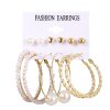 17KM Fashion Pearl Hoop Earrings Set