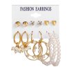 17KM Fashion Pearl Hoop Earrings Set