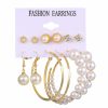 17KM Fashion Pearl Hoop Earrings Set