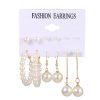 17KM Fashion Pearl Hoop Earrings Set
