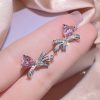 Love Bowknot Zircon Jewelry Three Piece Set