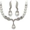 Factory Direct Korean Version, Elegant Angel Wings, Fashionable Pearl Necklace, Earrings, Bridal Suit 9086