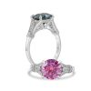925 Silver 3 Karat Moissanite Row Diamond Ring Female