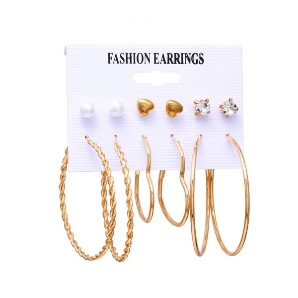 Creative Simple Retro Acrylic Pearl Earring Set