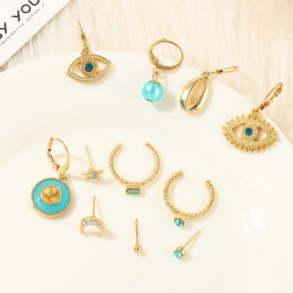 Personalized all-match shell earring set