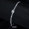 Sterling Silver S925 Moissanite Princess Square Bracelet High-grade D Color