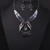Crystal Gemstone Short Clavicle Necklace