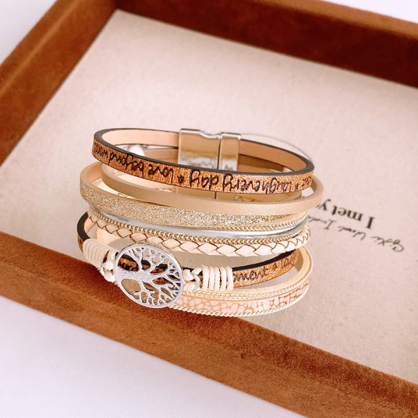 Round Magnetic Ethnic Style Fashion Personalized Bracelet