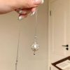 French Zircon Net Bag Pearl Pendant Necklace